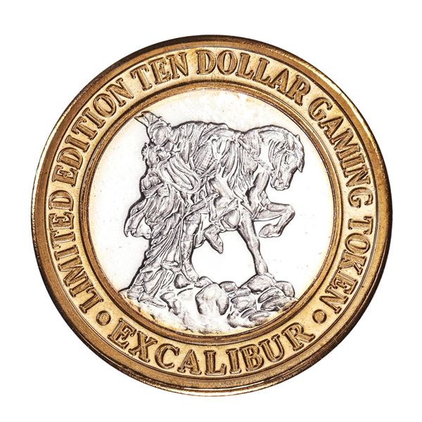 .999 Silver Excalibur Las Vegas, NV $10 Casino Limited Edition Gaming Token