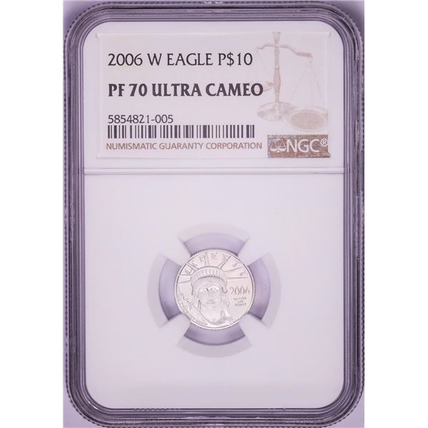 2006-W $10 Proof American Platinum Eagle Coin NGC PF70 Ultra Cameo