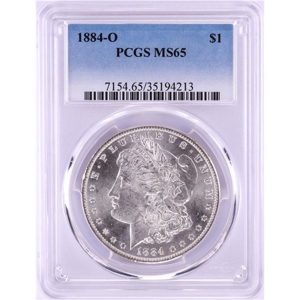 1884-O $1 Morgan Silver Dollar Coin PCGS MS65