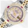 Image 1 : Rolex Ladies Two Tone Ice Pink Diamond & Ruby Datejust Wristwatch