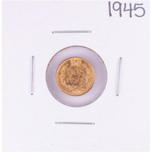 1945 Mexico Dos Pesos Gold Coin