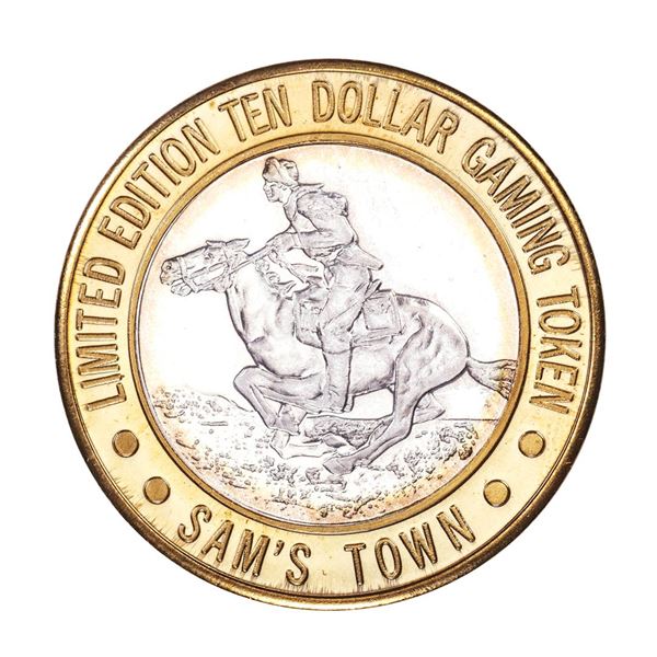 .999 Silver Sam Boyd's Sam's Town $10 Casino Gaming Token Limited Edition