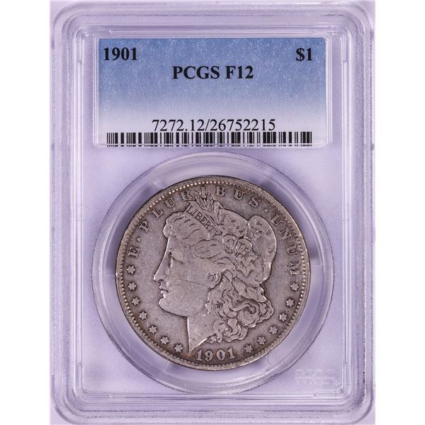 1901 $1 Morgan Silver Dollar Coin PCGS F12