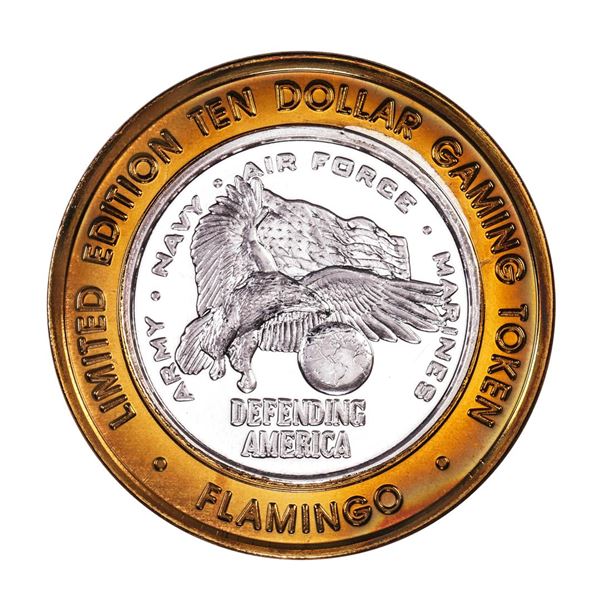 .999 Silver Flamingo Las Vegas Nevada $10 Casino Limited Edition Gaming Token