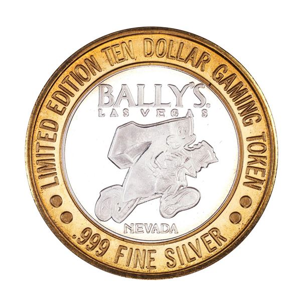 .999 Silver Ballys Las Vegas $10 Casino Limited Edition Gaming Token