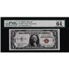 Image 1 : 1935A $1 Hawaii WWII Emergency Silver Certificate Note PMG Choice Uncirculated 64EPQ
