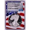 Image 1 : 2019-W $1 Proof American Silver Eagle Coin NGC PF70 Ultra Cameo Congratulations Flag