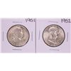 Image 1 : Lot of 1951-1952 Franklin Half Dollar Coins