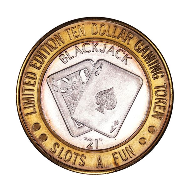 .999 Fine Silver Slots A Fun Casino Las Vegas, NV $10 Limited Edition Gaming Token