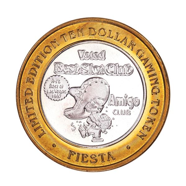 .999 Silver Fiesta Casino and Hotel $10 Casino Limited Edition Gaming Token