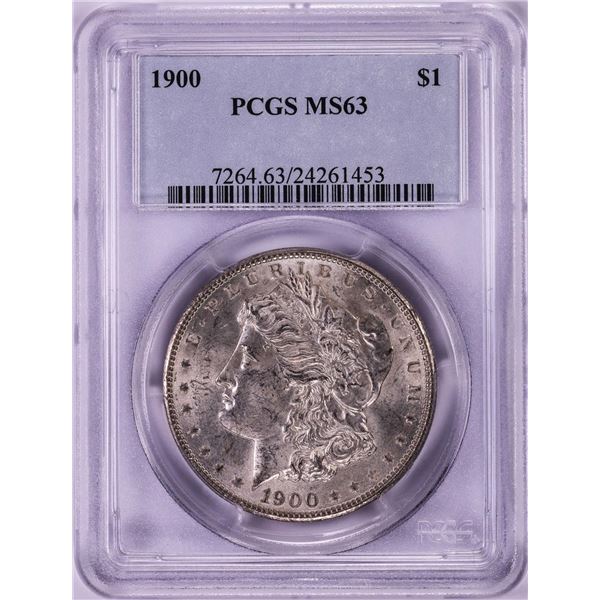 1900 $1 Morgan Silver Dollar Coin PCGS MS63
