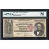 Image 1 : 1880 $50 Silver Certificate Note Fr.329 PMG Very Fine 20