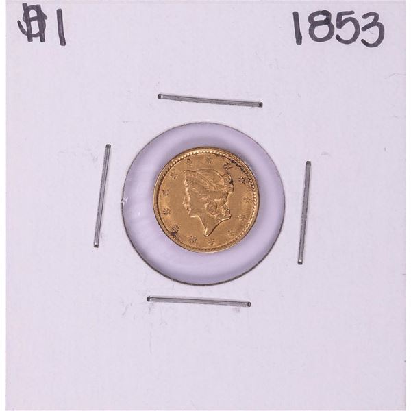 1853 Type 1 $1 Liberty Head Gold Dollar Coin