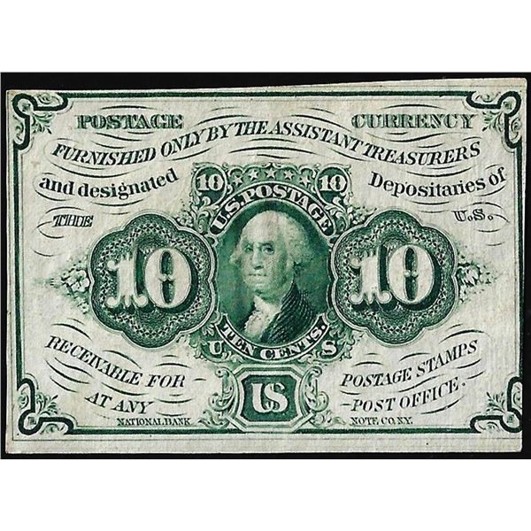 July 17, 1862 First Issue Ten Cents Fractional Currency Note