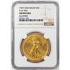 Image 1 : 1907 High Relief $20 Flat Rim St. Gaudens Double Eagle Gold Coin NGC AU Details
