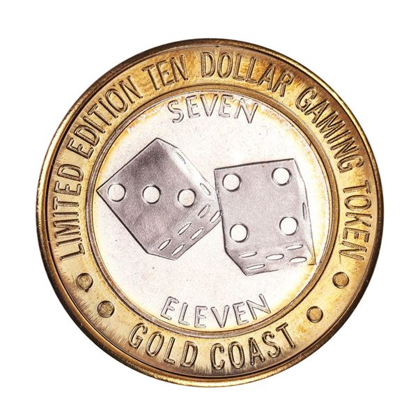 .999 Fine Silver Gold Coast Las Vegas, Nevada $10 Casino Limited Edition Gaming Token