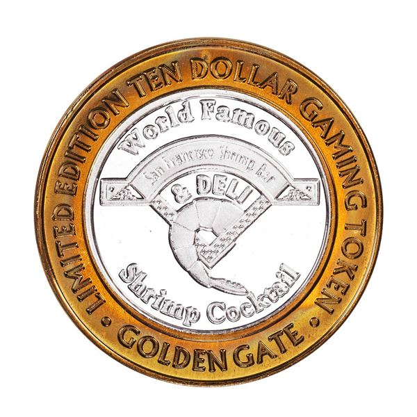 .999 Silver Golden Gate Las Vegas, NV $10 Casino Limited Edition Gaming Token
