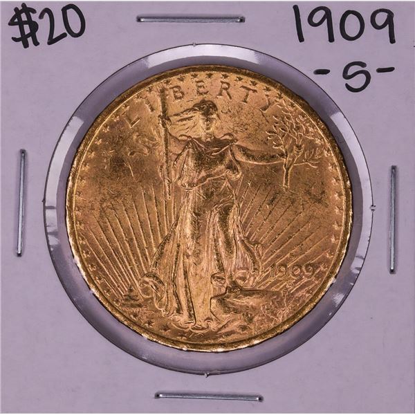 1909-S $20 St. Gaudens Double Eagle Gold Coin