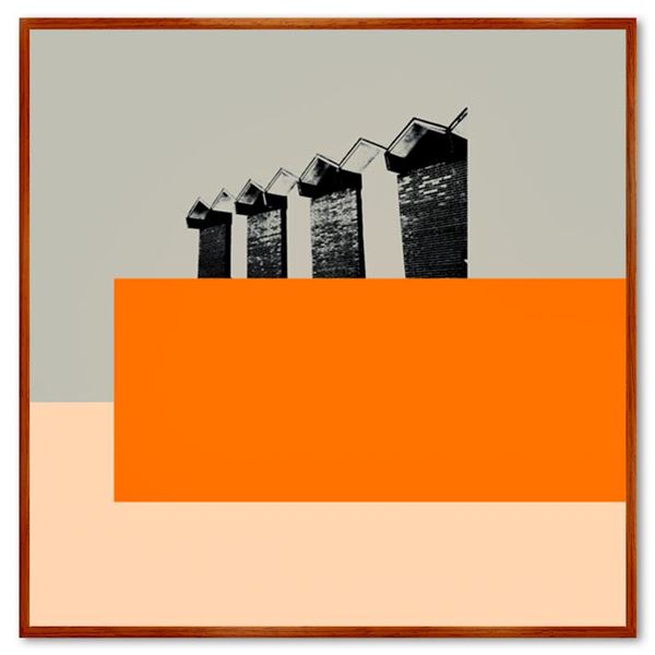 Claudio Santini "Ciytyscape 2" Limited Edition Mixed Media on Canvas