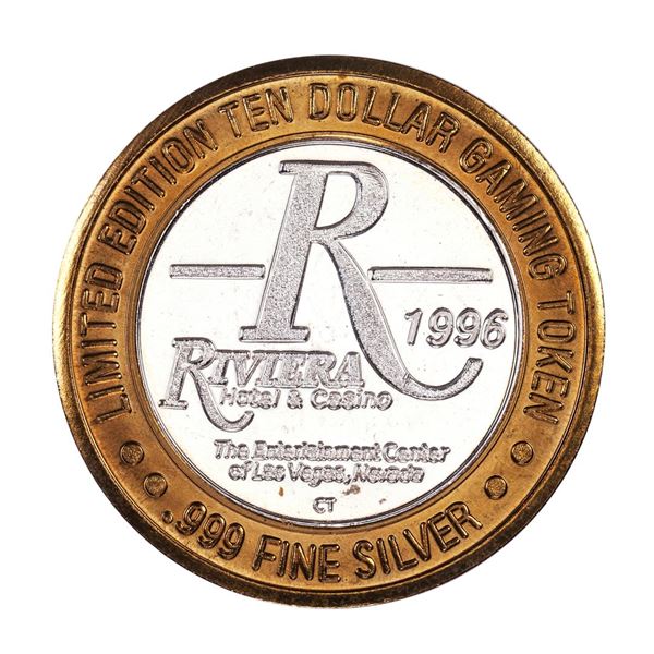 .999 Silver Riviera Hotel & Casino Las Vegas $10 Limited Edition Gaming Token