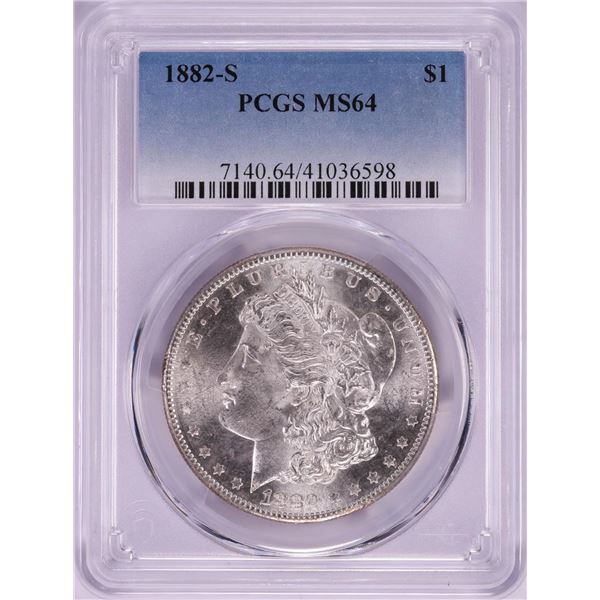 1882-S $1 Morgan Silver Dollar Coin PCGS MS64