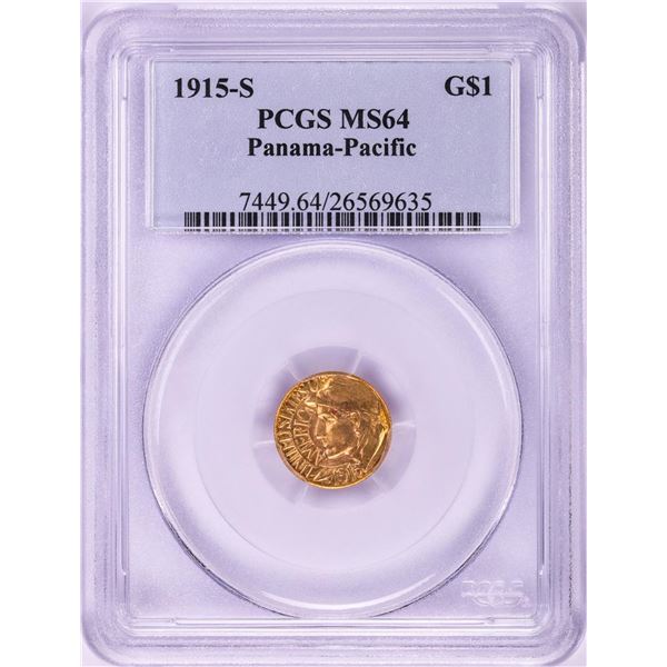 1915-S $1 Panama-Pacific Commemorative Gold Coin PCGS MS64