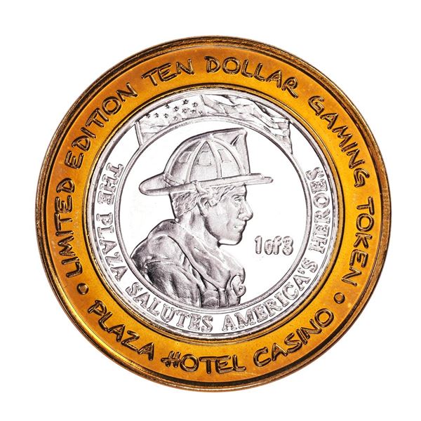 .999 Fine Silver Plaza Casino Las Vegas, NV $10 Limited Edition Gaming Token
