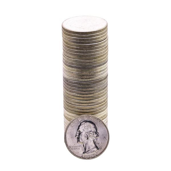 Roll of (40) Brilliant Uncirculated 1960-D Washington Quarters