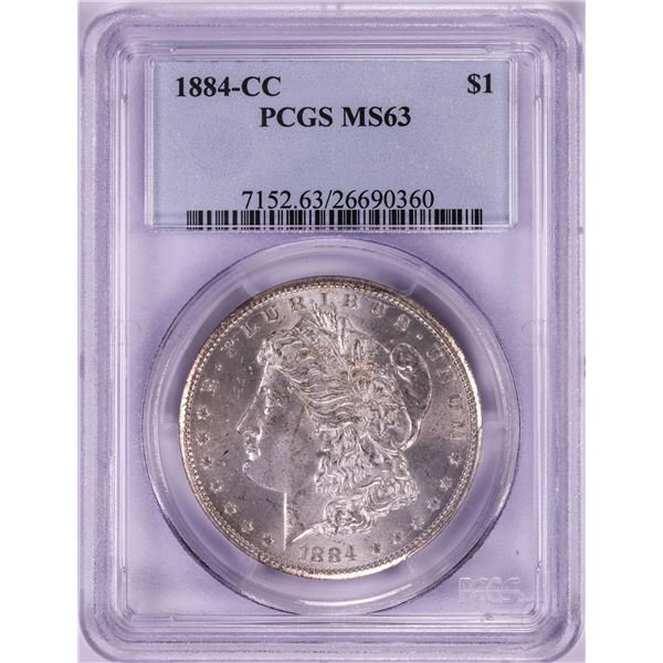 1884-CC $1 Morgan Silver Dollar Coin PCGS MS63