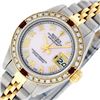 Image 2 : Rolex Ladies Two Tone Pink MOP Diamond & Ruby Oyster Perpetual Datejust Wristwatch