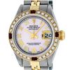 Image 3 : Rolex Ladies Two Tone Pink MOP Diamond & Ruby Oyster Perpetual Datejust Wristwatch