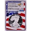 Image 1 : 2019-W $1 Proof American Silver Eagle Coin NGC PF70 Ultra Cameo Congratulations Flag