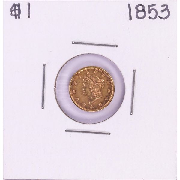 1853 Type 1 $1 Liberty Head Gold Dollar Coin