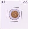 Image 1 : 1853 Type 1 $1 Liberty Head Gold Dollar Coin