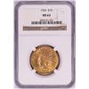 Image 1 : 1926 $10 Indian Head Eagle Gold Coin NGC MS63