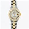 Image 2 : Rolex Ladies Two Tone MOP String Diamond Oyster Perpetual Datejust Wristwatch