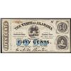 Image 1 : 1863 State of Alabama 50 Cents Obsolete Note