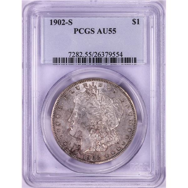 1902-S $1 Morgan Silver Dollar Coin PCGS AU55