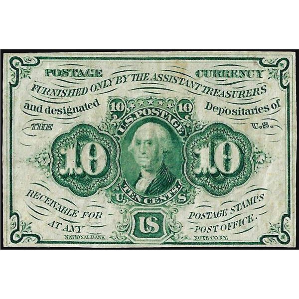 1862 First Issue Ten Cents Fractional Currency Note