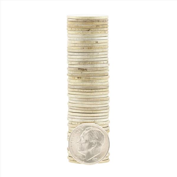 Roll of (50) 1951-S Brilliant Uncirculated Roosevelt Dimes