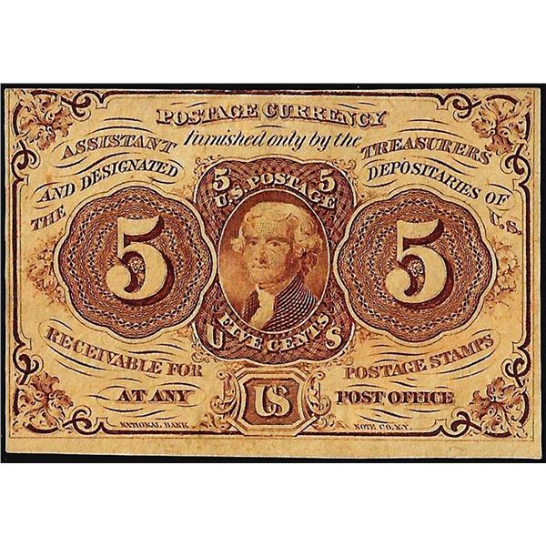 July 17, 1862 First Issue Five Cents Fractional Currency Note