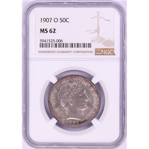 1907-O Barber Half Dollar Coin NGC MS62