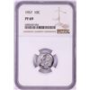Image 1 : 1957 Proof Roosevelt Dime Coin NGC PF69