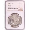 Image 1 : 1881-S $1 Morgan Silver Dollar Coin NGC MS63 Nice Toning