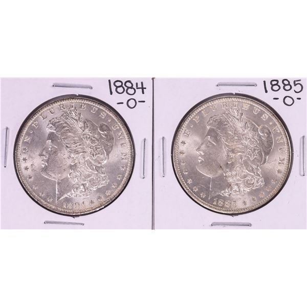 Lot of 1884-O & 1885-O $1 Morgan Silver Dollar Coins