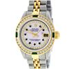 Image 2 : Rolex Ladies Two Tone Pink MOP Diamond sapphire & Emerald Datejust Wristwatch