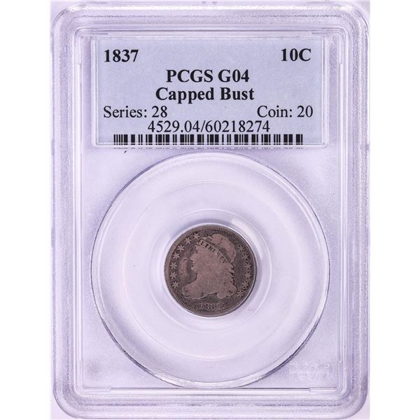 1837 Capped Bust Dime Coin PCGS G04