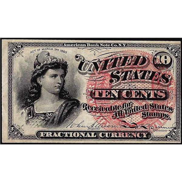 March 3, 1863 Fourth Issue Ten Cents Fractional Currency Note