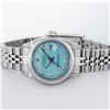 Image 2 : Rolex Ladies Stainless Steel Ice Blue Diamond Datejust Wristwatch