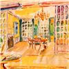 Image 2 : Ensrud "The Dining Salon of Chateau Bouscaut" Original Watercolor on Paper